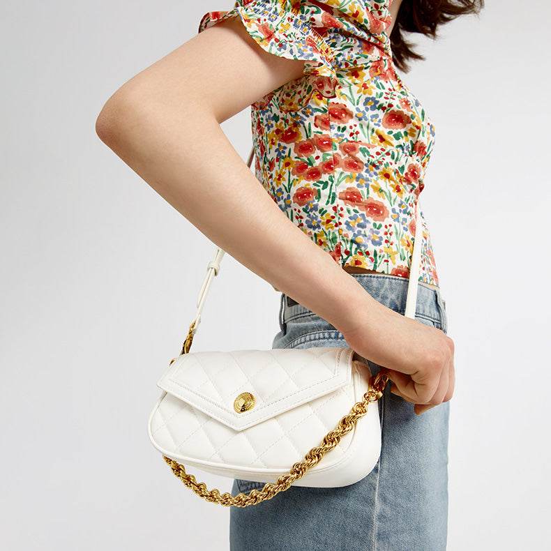 Сумка женская Charles&Keith Retro Color Blocking Chain Flap - Boxette Shop