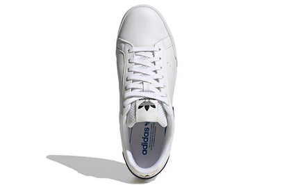 Adidas originals court tourino синтетическая кожа коровья кожа досуг нескользящий износостойкий низкий топ доски обувь мужские и женские модели белый