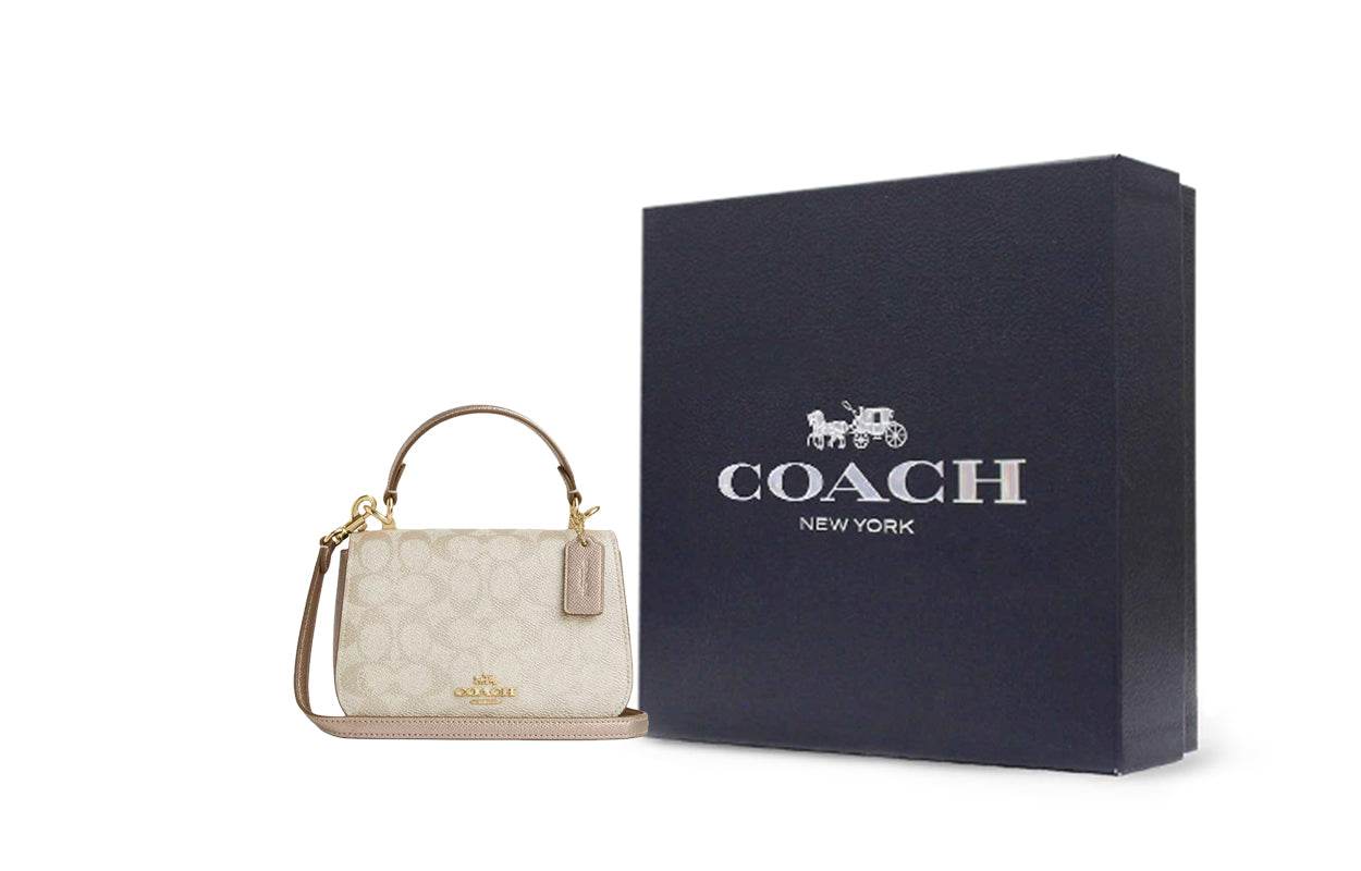 Сумка женская Coach Lysa 18 Metallic Logo Snap Button - Boxette Shop