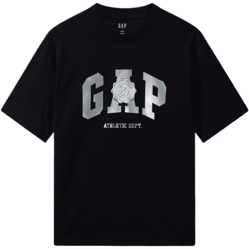 Футболка с коротким рукавом gap с матовым горячим золотым логотипом для мужчин и женщин - Boxette Shop