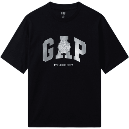 Футболка с коротким рукавом gap с матовым горячим золотым логотипом для мужчин и женщин - Boxette Shop