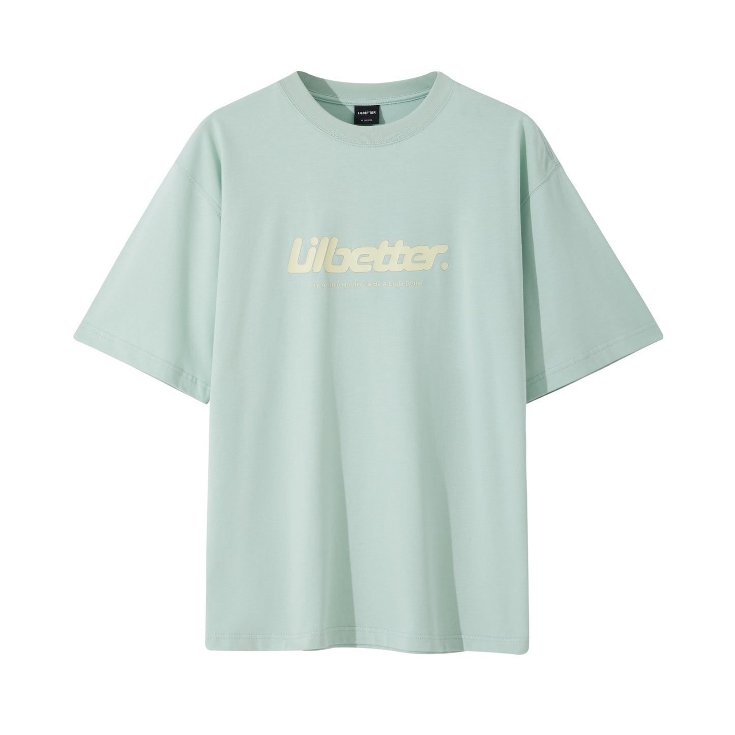 Lilbetter harfi logotipi bosma paxta amerikalik kundalik toza kiyimli dumaloq bo'yinli yarim yengli bo'shashgan juftlik qisqa yengli futbolka modelli erkaklar va ayollar