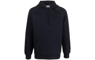 Carhartt wip logotipi kashta tikilgan uzun yengli erkaklar qora kozok