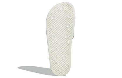 Adidas originals adilette slides casual athletic slippers white brown