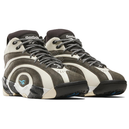 Reebok Shaqnosis Fashion Comfort High Top Retro Basketbol poyabzali erkaklar qora va oq