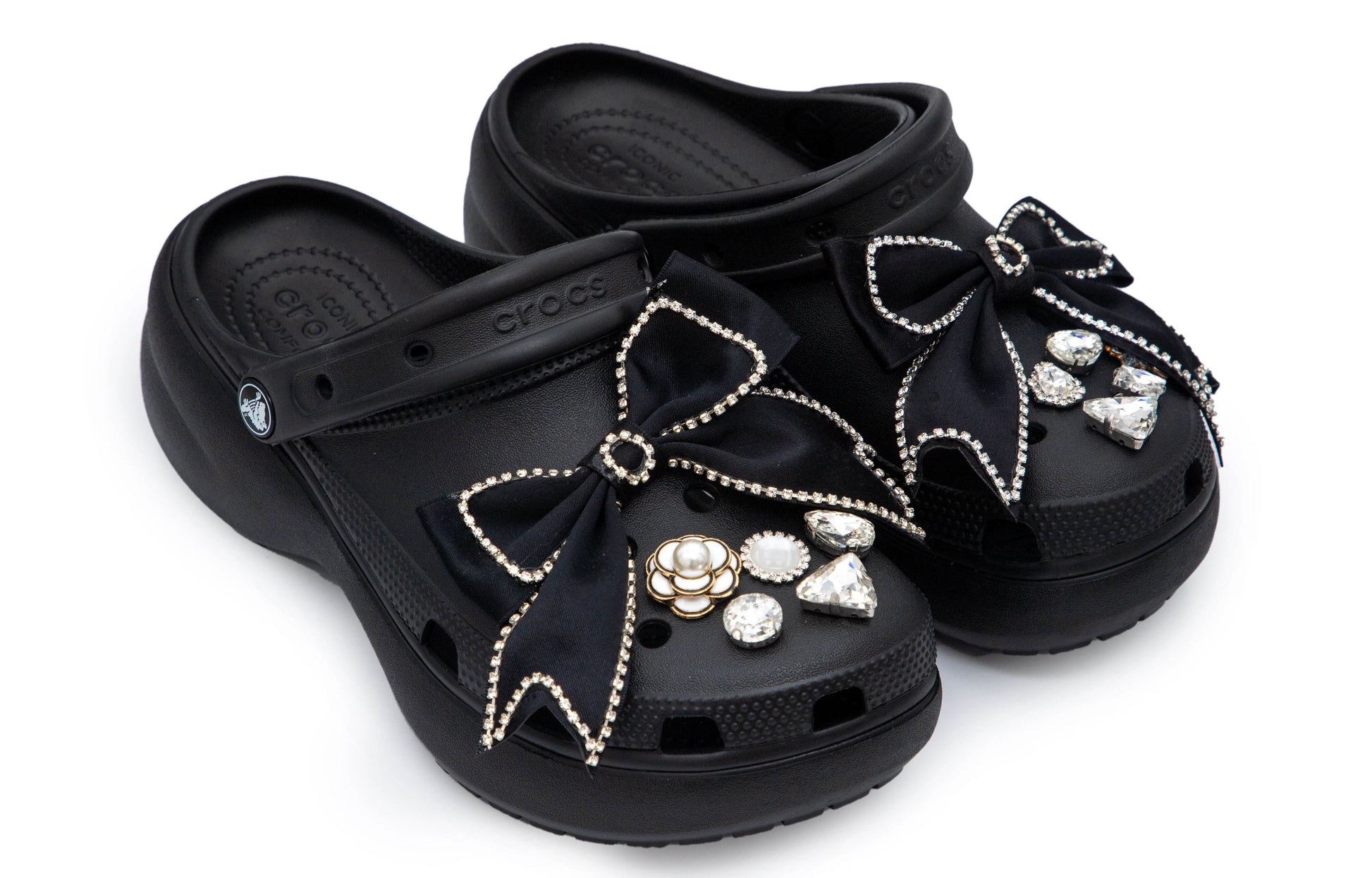 Шлепанцы женские Crocs Classic Platform Clog Black Butterfly Temptation - Boxette Shop