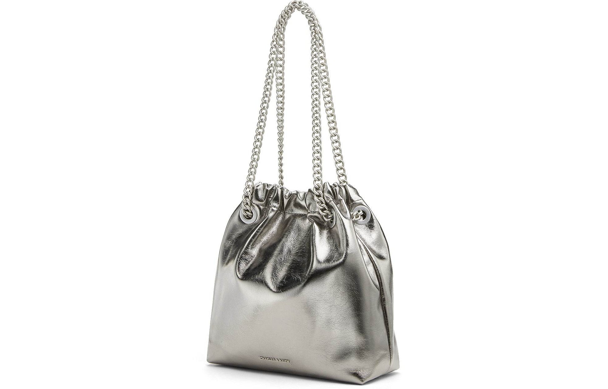 Сумка женская Charles&Keith Ck Drawstring Chain Mother Pu Bucket - Boxette Shop