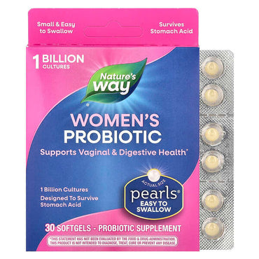 БАД Nature's Way Pearls, пробиотик для женщин, 30 капсул