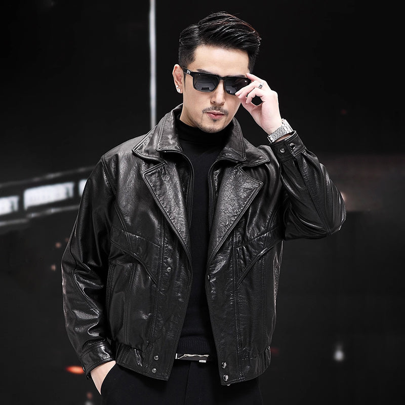 Erkaklar uchun Kaiser Biker moyli mumli kurtka