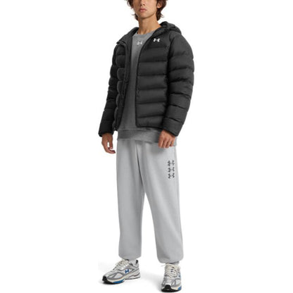 Under armour core down training sports fashion hooded down jacket men's black