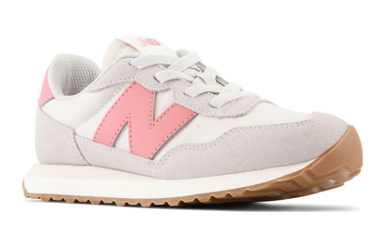 New Balans nb 237 past ustki kiyinishga chidamli past top bolalar kundalik poyafzallari bej pushti pushti bolalar