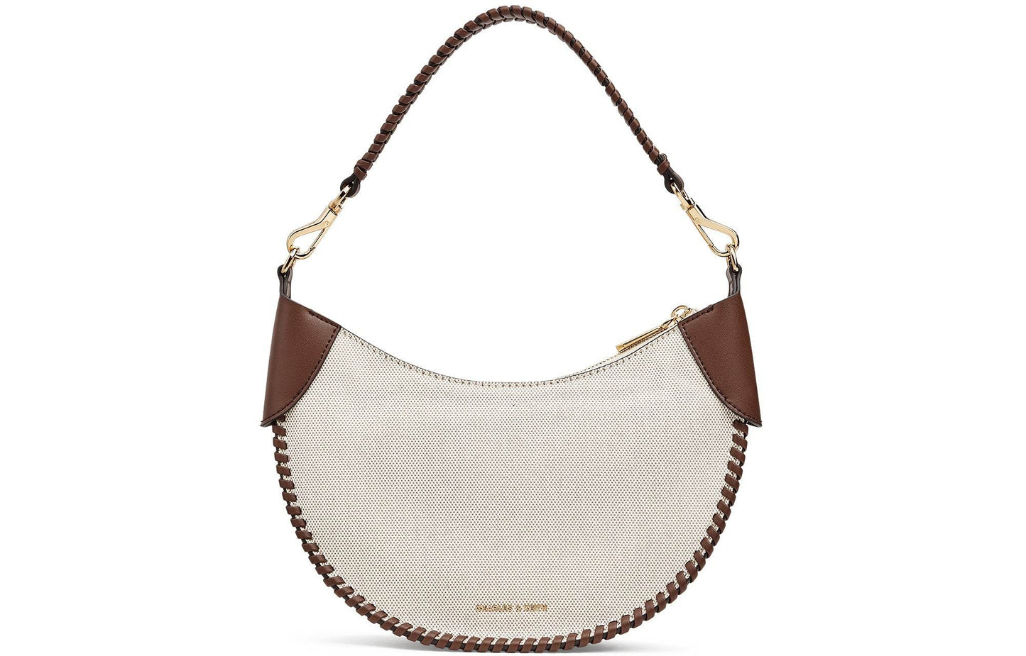 Сумка женская Charles&Keith Canvas Collection Blade Hanging Crescent - Boxette Shop
