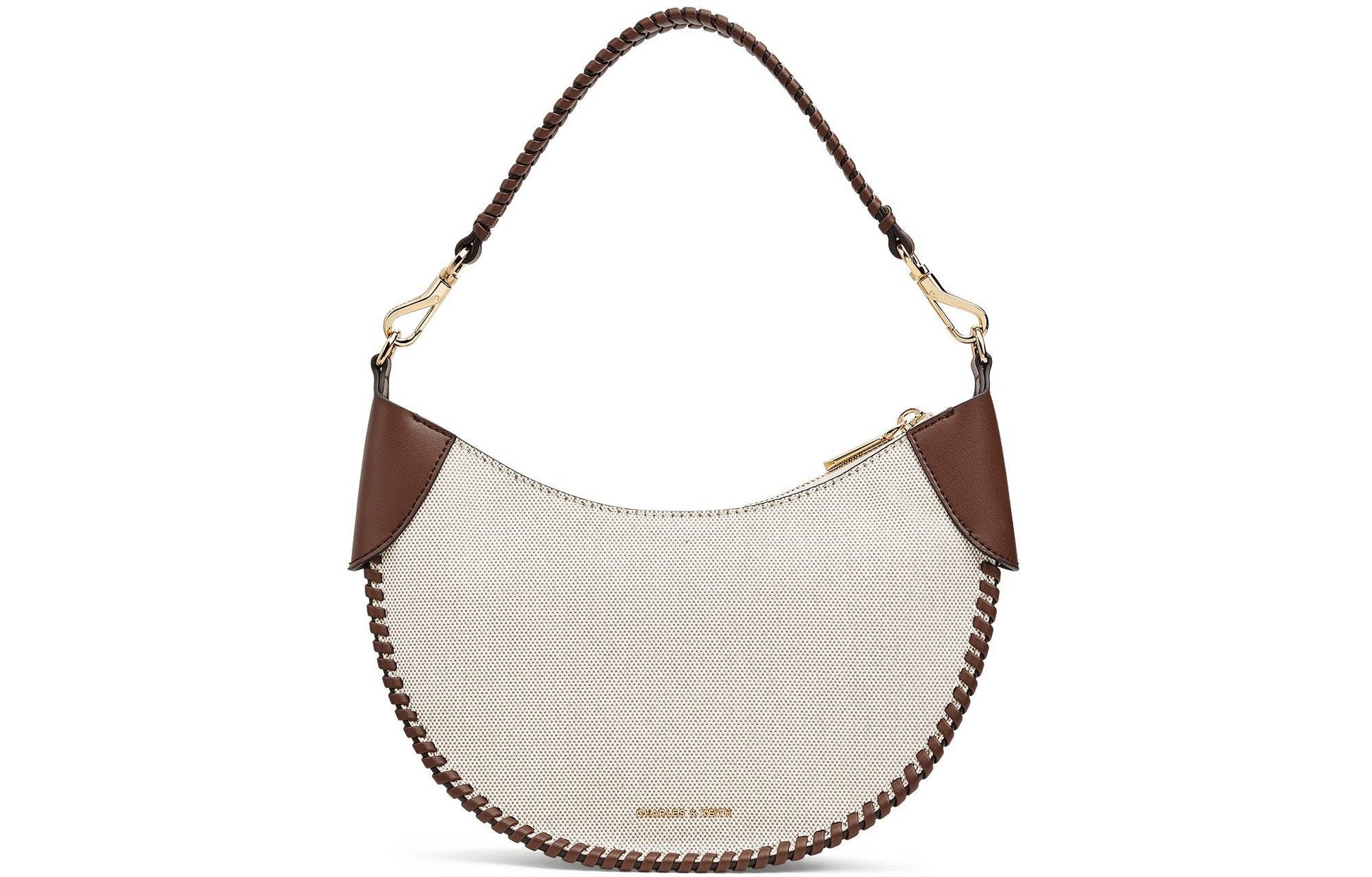 Сумка женская Charles&Keith Canvas Collection Blade Hanging Crescent - Boxette Shop
