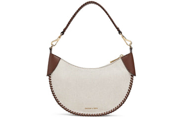 Сумка женская Charles&Keith Canvas Collection Blade Hanging Crescent - Boxette Shop