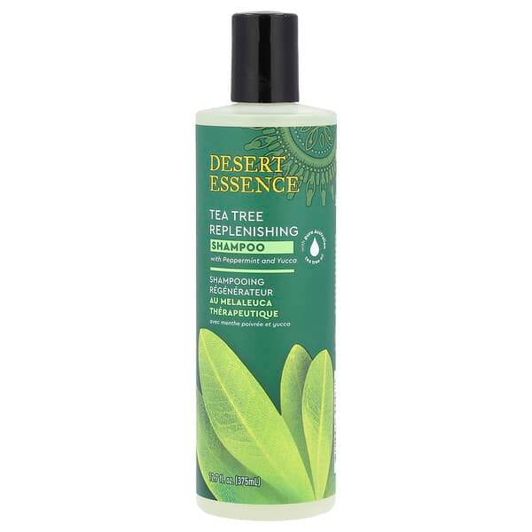 Восстанавливающий шампунь Desert Essence Tea Tree, с перечной мятой и юккой, 375 мл - Boxette Shop