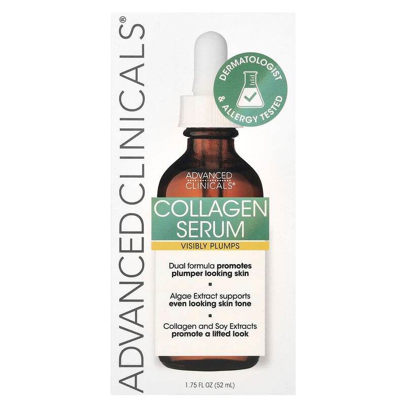 Сыворотка Advanced Clinicals Collagen, 52 мл (1,75 жидк. унций) - Boxette Shop