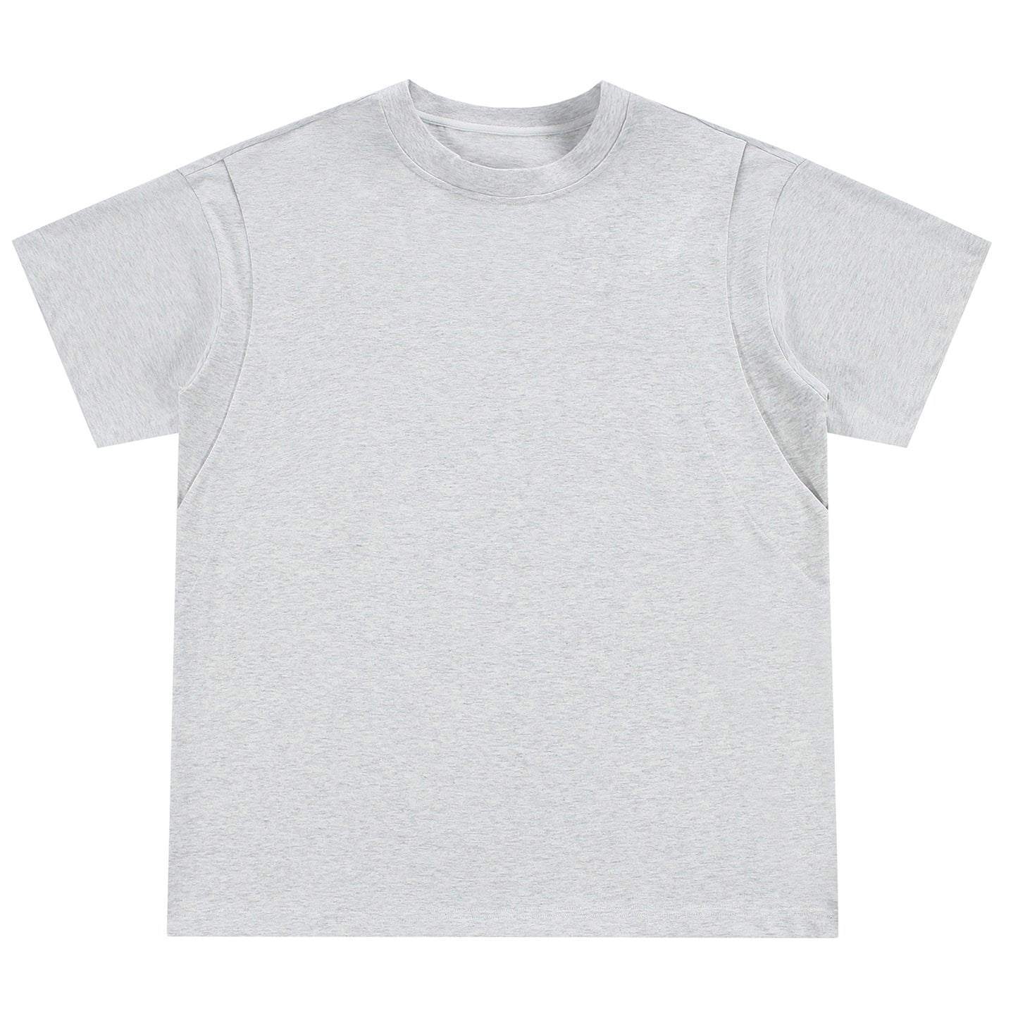 Paddy Julia bir xil rangdagi asosiy dekonstruksiya qilingan birlashma dizayn hissi yelkali bo'sh ko'p qirrali oddiy shamol qutisi versiyasi pastki qismdagi kalta yengli futbolka erkaklar va ayollar bir xil modellar