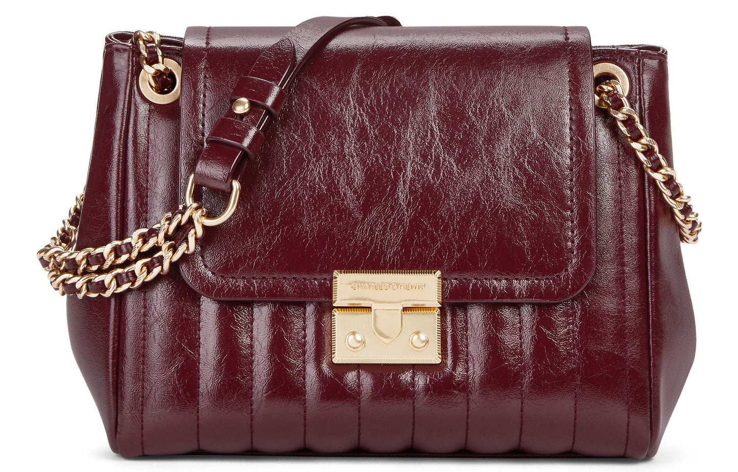 Сумка женская Charles&Keith Encore Vertical Check Chain Underarm - Boxette Shop