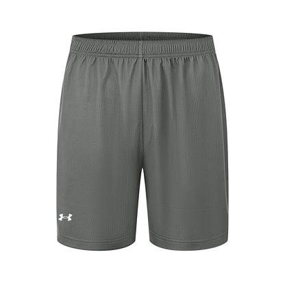 Under armour quick dry breathable knit solid elastic waist athletic shorts unisex grey