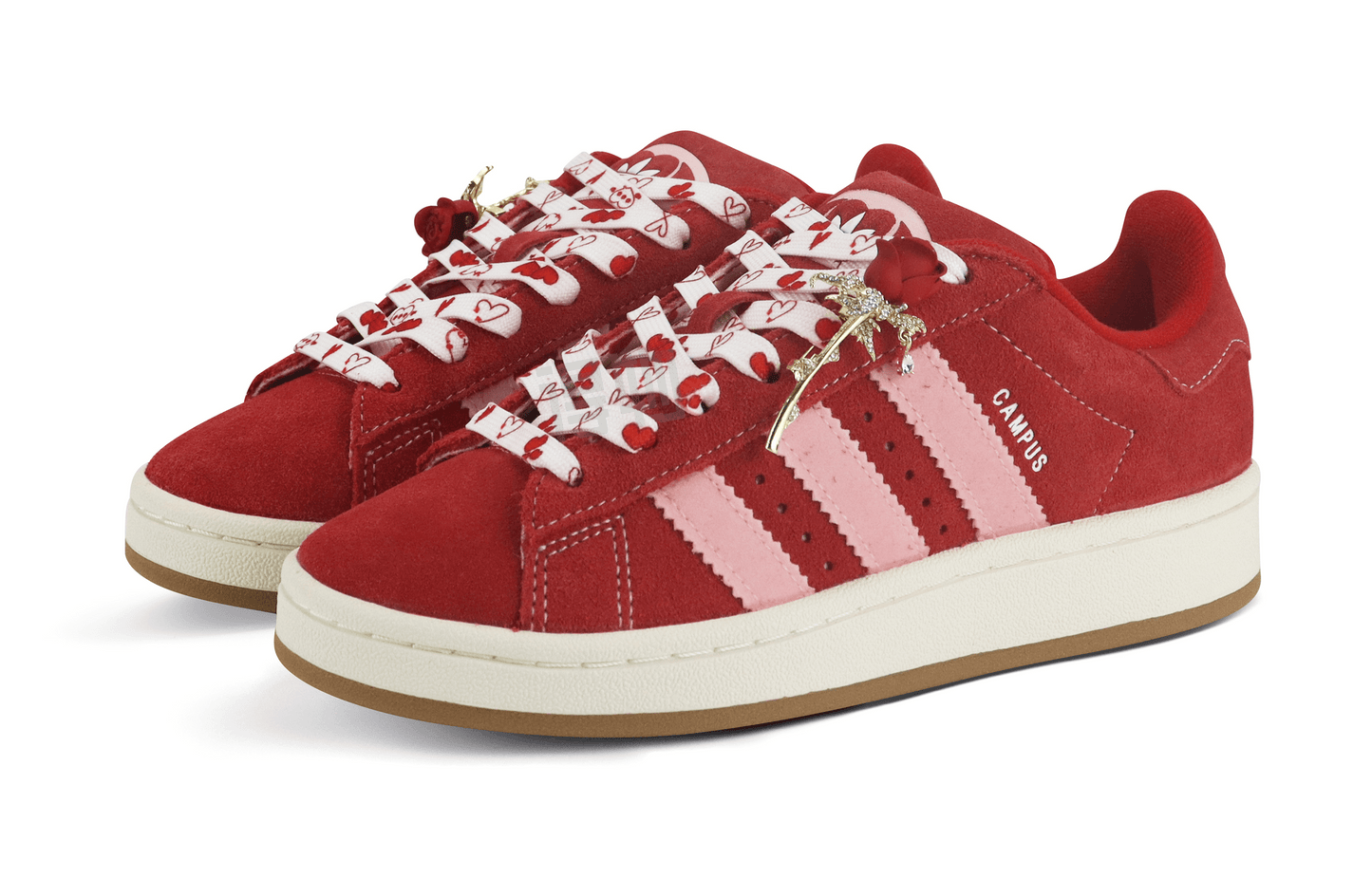 Кроссовки на заказ] adidas originals campus 00s romantic rose confessions сотни трендов антискользящие износостойкие бордшорты с низким верхом мужские и женские модели красные и розовые - Boxette Shop