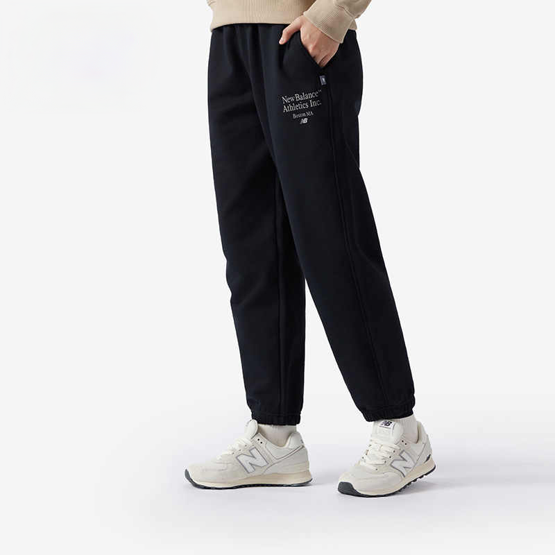 Yangi balansli harfli bosma oʻrta bel galstukli oddiy, qulay trikotajli sport shimlari qora ayollar