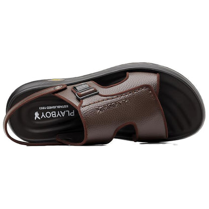 Playboy bosh sigir terisi retro yuz taalukli trend plyaj sandal erkaklar