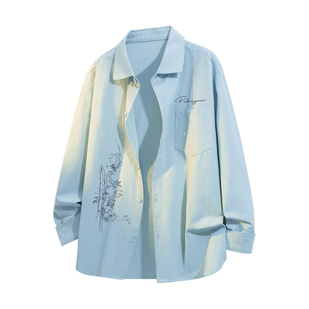 Pal ongaco pal ongaco yaponcha oddiy asosiy modellar, jinsi boʻlmagan brend logotipi tirgaklari gulli bosma qulay boʻshashgan bir koʻkrakli lapelli tasodifiy koʻp qirrali paxta uzun yengli koʻylaklar erkaklar va ayollar bir xil modellar