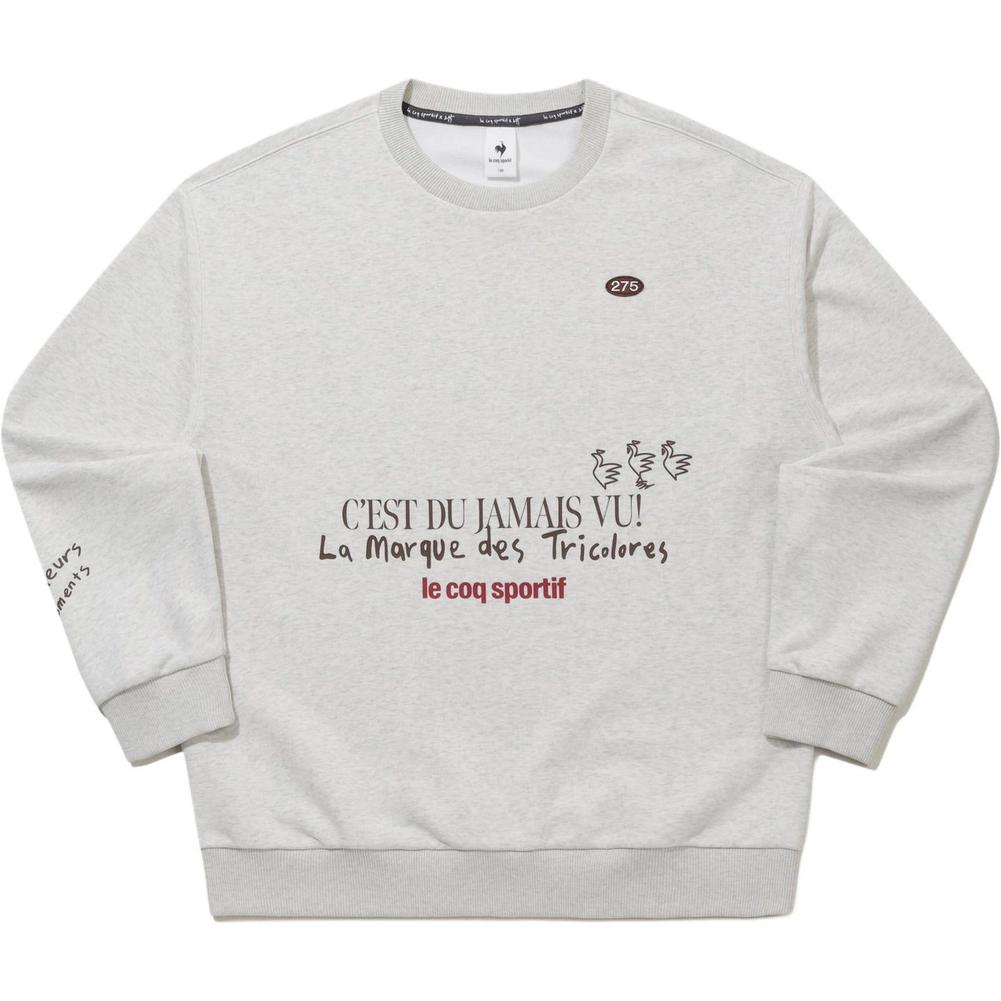 Le Coq Le Coq Sportif Ayollar uchun maktubli bo'yinbog'li uzun yengli keng kozok