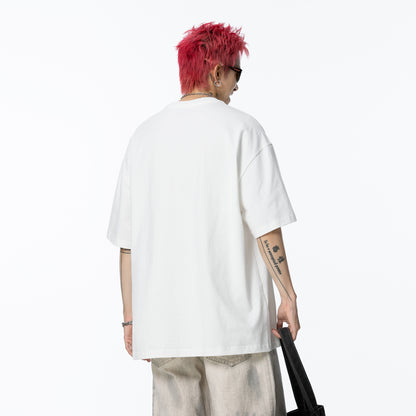 Golfkross harflari shimgichli bosilgan naqshinkor kashtado'zlik tasodifiy yumaloq bo'yinli yelkali qisqa yengli futbolkalar naqshli erkaklar va ayollar