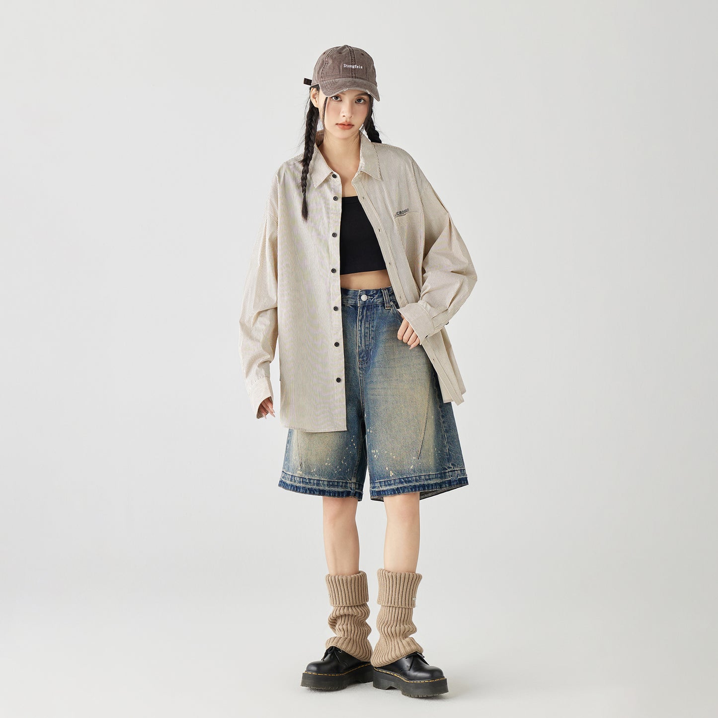 Golfcross yapon kolleji uslubidagi shaharbo'yi chiziqli bir ko'krakli tasodifiy lapel uzun yengli ko'ylak ko'ylagi juftlik modellari