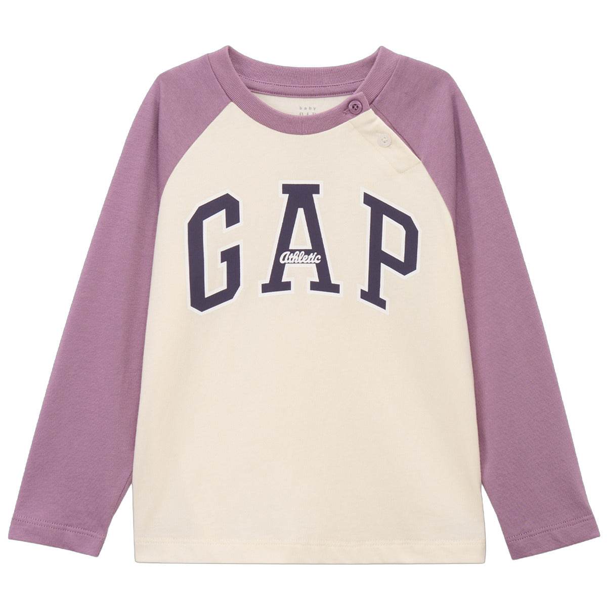 Gap футболка хлопок мода colour block длинный рукав детский стиль - Boxette Shop