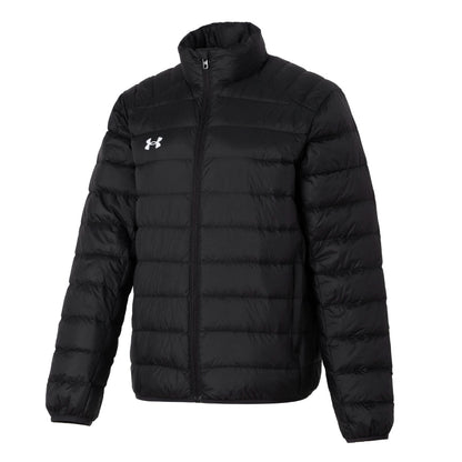 Under armour solid colour stand collar sports windproof warm quilted down jacket unisex black
