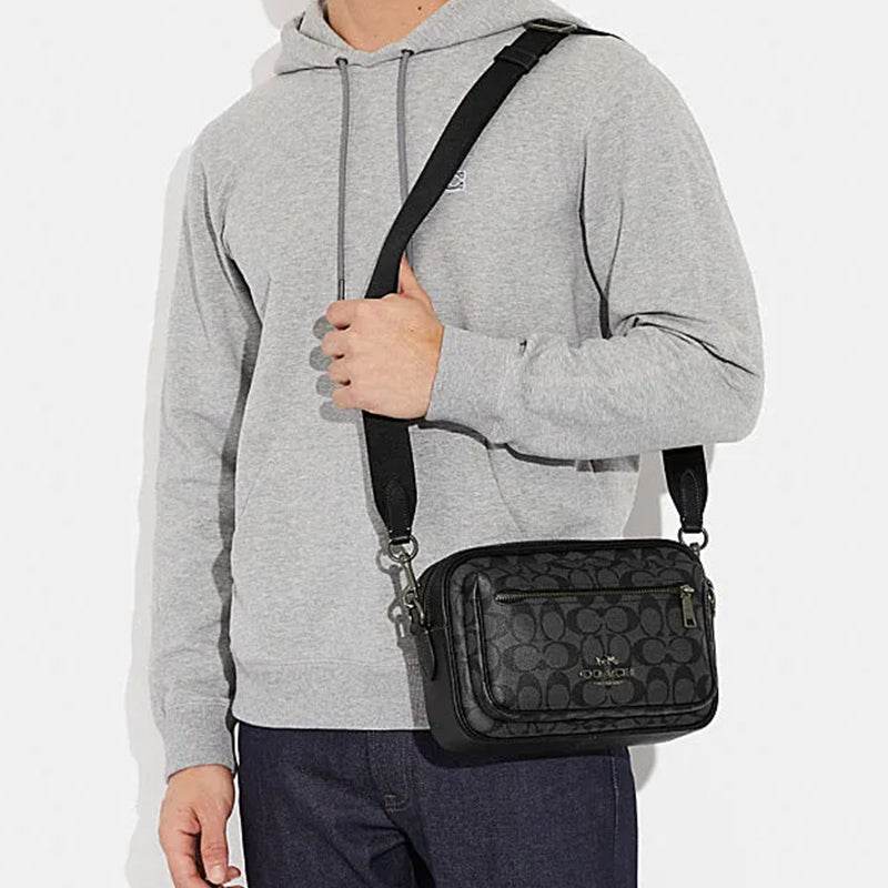 Сумка мужская Coach Elise 25 Pure Colour Letter Zipper - Boxette Shop