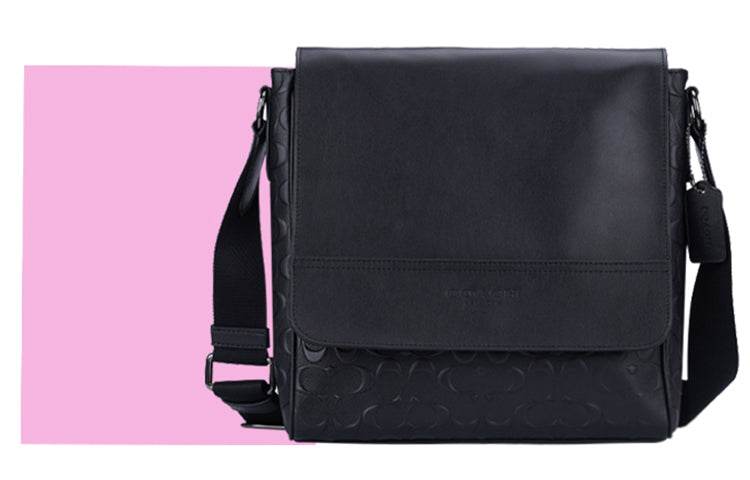 Сумка мужская Coach Houston 27 Embossed Leather Map S - Boxette Shop