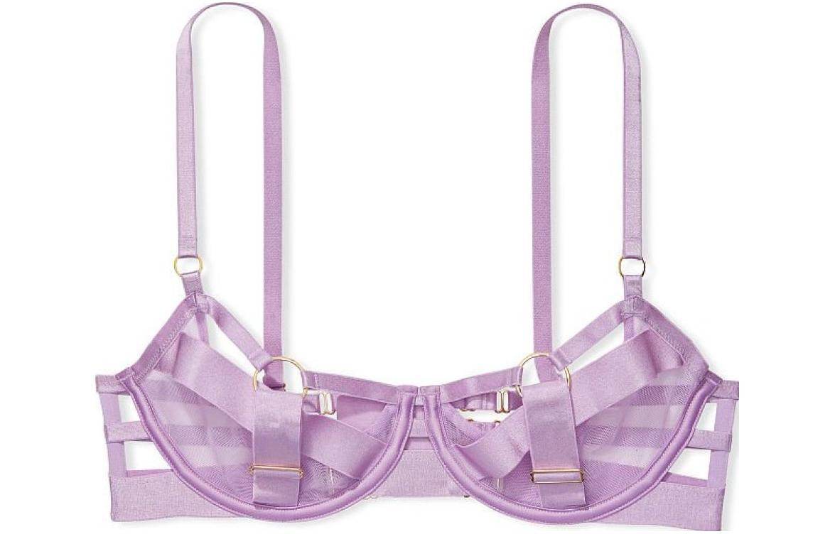 Victoria's secret сплошной цветной украшенный металлическими кольцами бюстгальтер на бретельках без подкладки женский - Boxette Shop