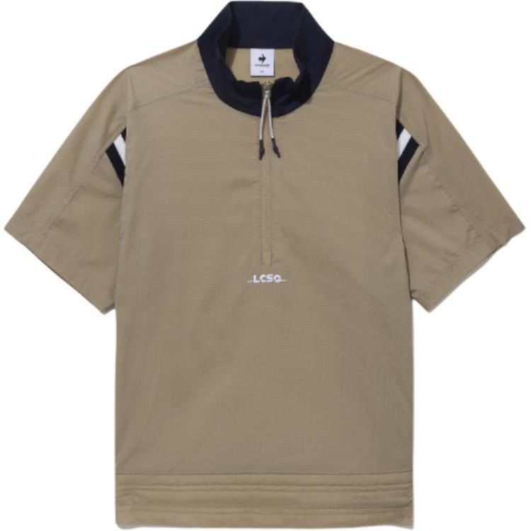 Ayollar uchun Le Coq Le Coq Sportif harflari rangli bloklangan qisqa yengli futbolka