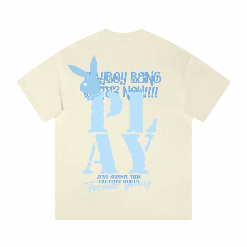 Футболка с коротким рукавом playboy fashion trend для мужчин и женщин