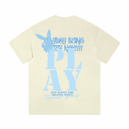 Футболка с коротким рукавом playboy fashion trend для мужчин и женщин