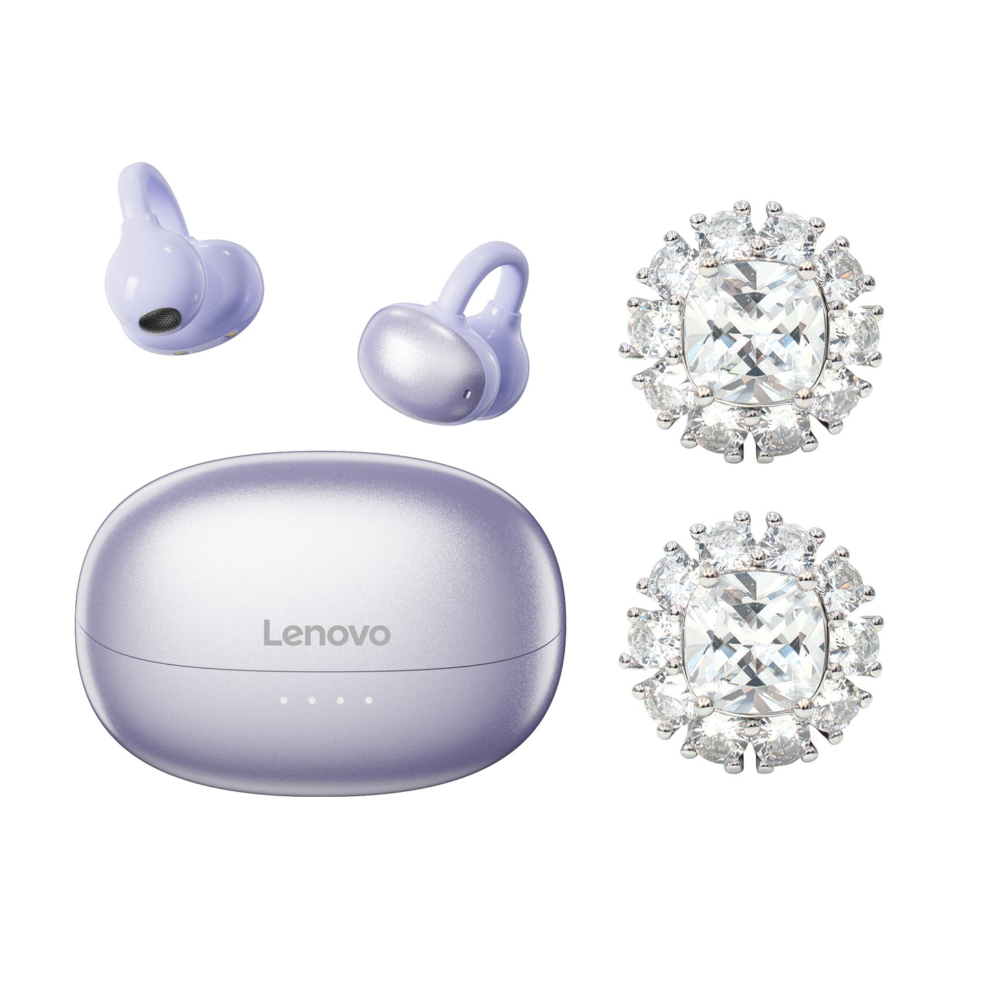 Lenovo lenovo k06 ослепительные разноцветные серьги-бабочки тип зажима для уха шумоподавление при звонках обновленный bluetooth 5.4 спортивные игры игровой кинотеатр imax уровень качества звука студенческая вечеринка высокая стоимость apple huawei xiaomi