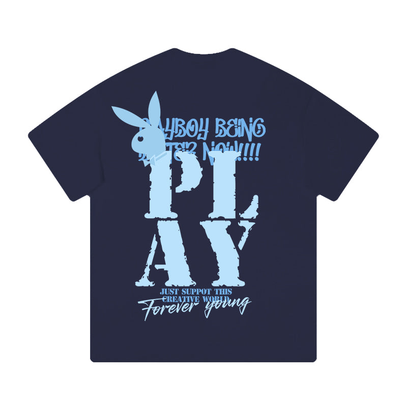 Футболка с коротким рукавом playboy fashion trend для мужчин и женщин