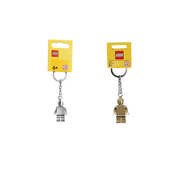 Брелок LEGO Classic Series: Серебряная и Золотая Минифигурки (854305 + 850807) - Boxette Shop