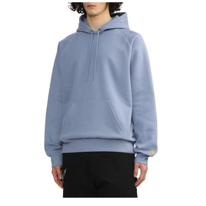 Carhartt qalpoqli quvish terli bir rangli logotip kashtadoʻzli uzun yengli kozok uniseks fantom koʻk