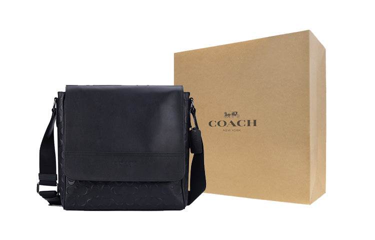 Сумка мужская Coach Houston 27 Embossed Leather Map S - Boxette Shop