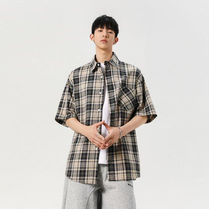 Igoi amerikalik retro yuzlik, bir xil paragrafli, erkin yupqa kesmali, yelkali, kalta yengli erkaklar va ayollar ko'ylagi