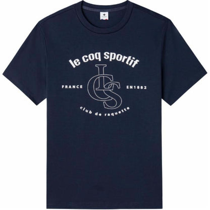 Le coq le coq sportif ss24 Fransuz xo'rozi harflari bosma universal sport qisqa yengli erkaklar futbolkasi