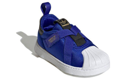 Adidas originals superstar 360 comfort shock absorbing low top toddler shoes blue infant & toddler