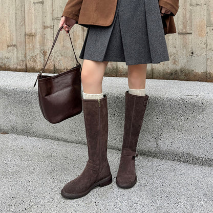 Balletcat коровьей кожи классический теплый мягкой mirador сладкий чили всадник сапоги охлаждение вниз английский винтаж высокие сапоги 3,5 см женские