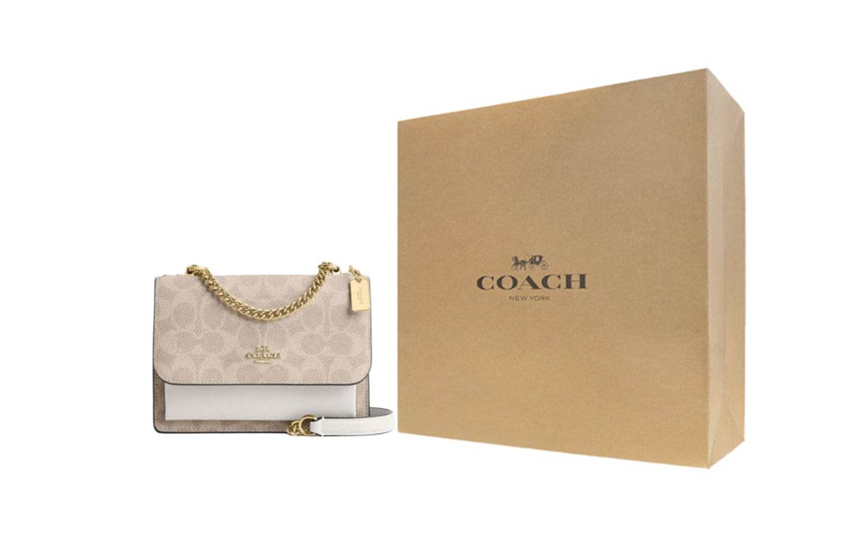 Сумка женская Coach Klare 17 Metallic Logo Coated Canvas - Boxette Shop