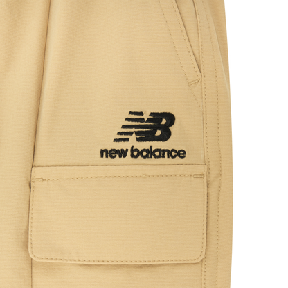 New Balance bolalar trikotaj kozoklari logotipli va cho'zilgan astarli xaki uzunlikdagi