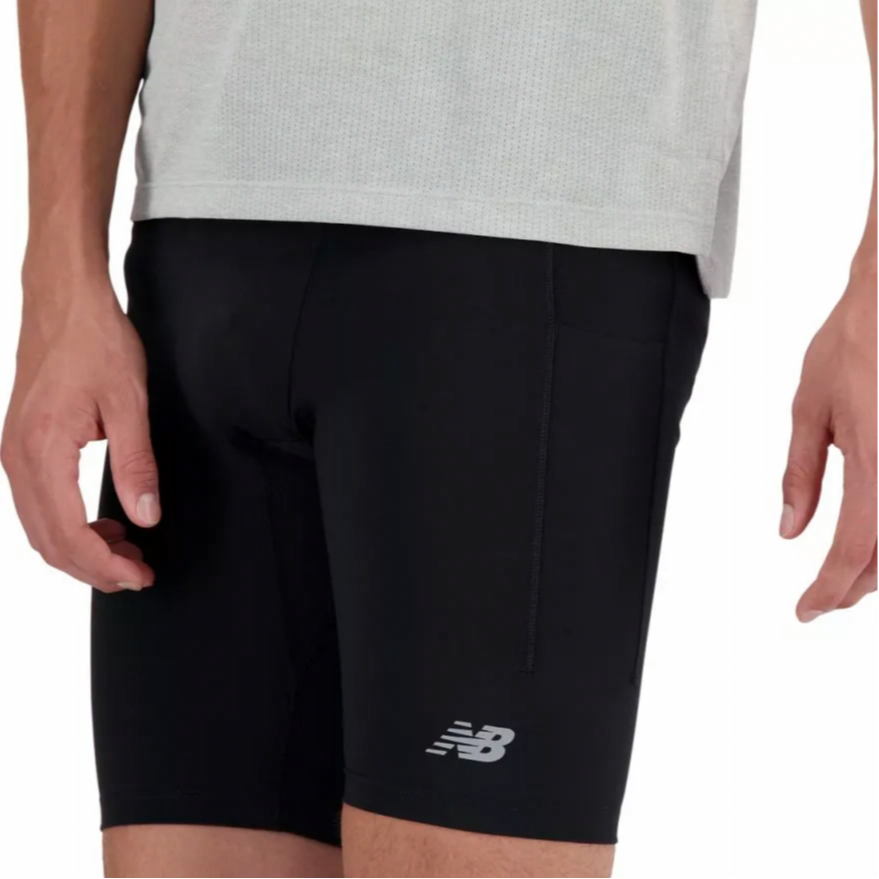 Yangi balansli silliq cho'ntak yarim qattiq fitnes yugurish tor yugurish shorti erkaklar qora